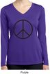 Basic Black Peace Ladies Dry Wicking Long Sleeve Shirt
