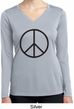 Basic Black Peace Ladies Dry Wicking Long Sleeve Shirt