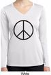 Basic Black Peace Ladies Dry Wicking Long Sleeve Shirt