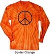 Basic Black Peace Long Sleeve Tie Dye Shirt