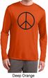 Basic Black Peace Mens Dry Wicking Long Sleeve Shirt