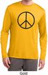 Basic Black Peace Mens Dry Wicking Long Sleeve Shirt