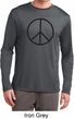 Basic Black Peace Mens Dry Wicking Long Sleeve Shirt