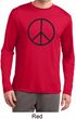 Basic Black Peace Mens Dry Wicking Long Sleeve Shirt