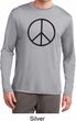 Basic Black Peace Mens Dry Wicking Long Sleeve Shirt