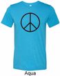 Basic Black Peace Mens Tri Blend Crewneck Shirt