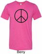 Basic Black Peace Mens Tri Blend Crewneck Shirt