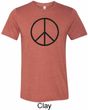 Basic Black Peace Mens Tri Blend Crewneck Shirt