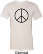 Basic Black Peace Mens Tri Blend Crewneck Shirt