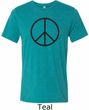 Basic Black Peace Mens Tri Blend Crewneck Shirt