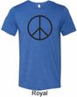 Basic Black Peace Mens Tri Blend Crewneck Shirt