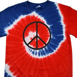 Basic Black Peace Patriotic Tie Dye Shirt