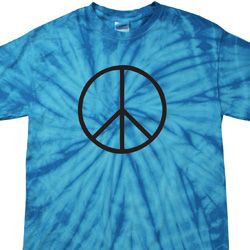 Basic Black Peace Spider Tie Dye Shirt