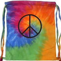Basic Black Peace Tie Dye Bag