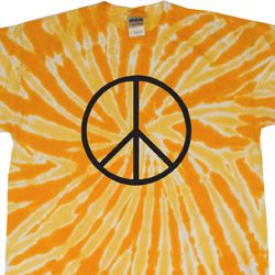 Basic Black Peace Twist Tie Dye Shirt