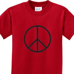 Basic Peace Black Kids Shirts
