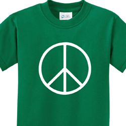 Basic Peace White Kids Shirts