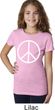 Basic White Peace Girls Shirt