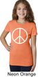 Basic White Peace Girls Shirt