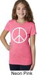 Basic White Peace Girls Shirt