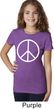 Basic White Peace Girls Shirt