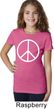 Basic White Peace Girls Shirt