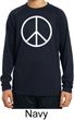 Basic White Peace Kids Dry Wicking Long Sleeve Shirt