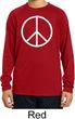 Basic White Peace Kids Dry Wicking Long Sleeve Shirt