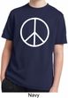 Basic White Peace Kids Moisture Wicking Shirt