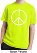 Basic White Peace Kids Moisture Wicking Shirt