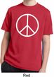 Basic White Peace Kids Moisture Wicking Shirt