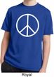 Basic White Peace Kids Moisture Wicking Shirt