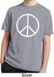 Basic White Peace Kids Moisture Wicking Shirt