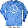 Basic White Peace Long Sleeve Tie Dye Shirt