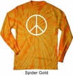 Basic White Peace Long Sleeve Tie Dye Shirt