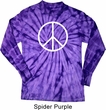 Basic White Peace Long Sleeve Tie Dye Shirt