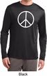 Basic White Peace Mens Dry Wicking Long Sleeve Shirt