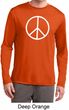 Basic White Peace Mens Dry Wicking Long Sleeve Shirt