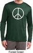 Basic White Peace Mens Dry Wicking Long Sleeve Shirt