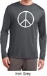 Basic White Peace Mens Dry Wicking Long Sleeve Shirt