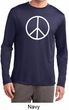 Basic White Peace Mens Dry Wicking Long Sleeve Shirt