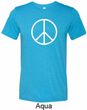 Basic White Peace Mens Tri Blend Crewneck Shirt