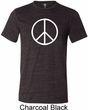 Basic White Peace Mens Tri Blend Crewneck Shirt