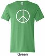 Basic White Peace Mens Tri Blend Crewneck Shirt