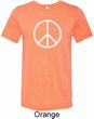 Basic White Peace Mens Tri Blend Crewneck Shirt