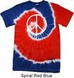 Basic White Peace Patriotic Tie Dye Shirt