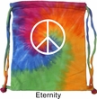 Basic White Peace Tie Dye Bag