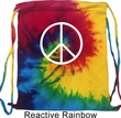 Basic White Peace Tie Dye Bag