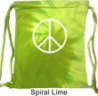 Basic White Peace Tie Dye Bag