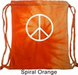 Basic White Peace Tie Dye Bag